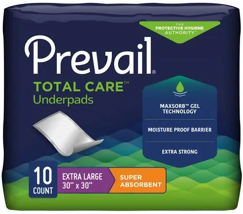 First Quality Prevail Incontinence Underpads — Super Absorbent 30" x 30"