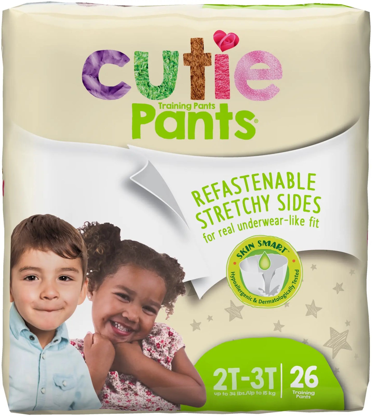 First Quality Prevail Cutie Pants Training Pant, Medium 2T-3T