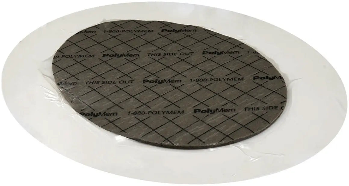 Ferris PolyMem Oval Silicone Border Silver Dressing 6.5" x 8.2"
