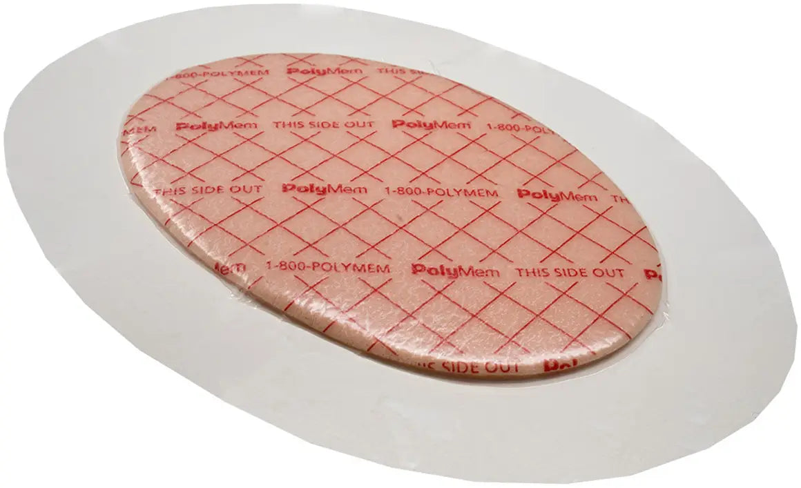 Ferris PolyMem Oval Silicone Border Dressing 6.5" x 8.2"