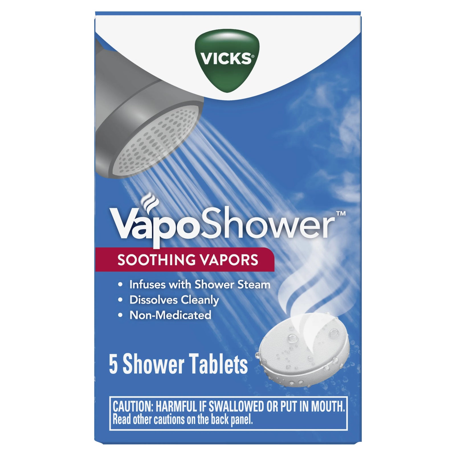Vicks VapoShower Soothing Vapors Shower Tablets, 5 Count