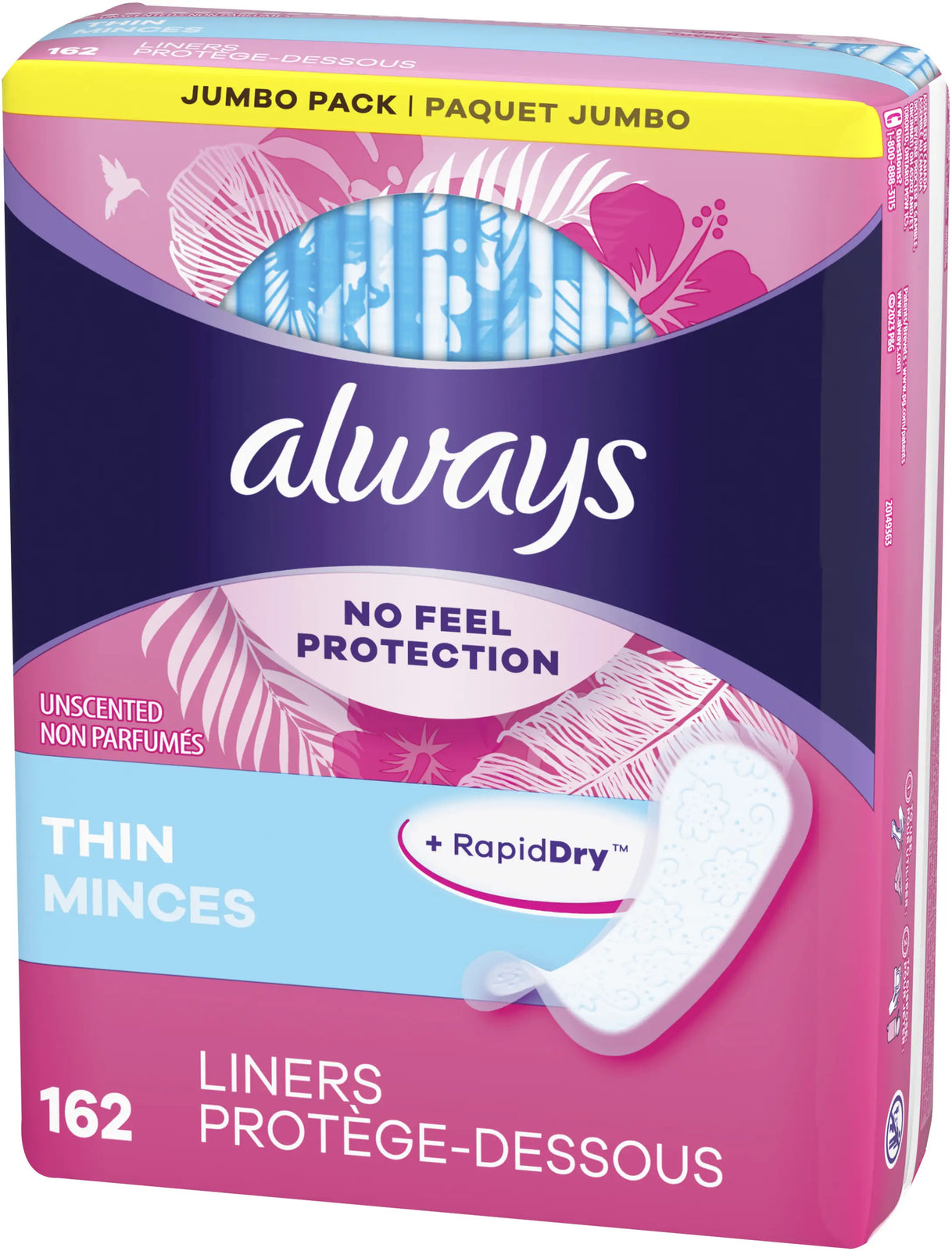 Always Thin Daily Panty Liners, 162 Count