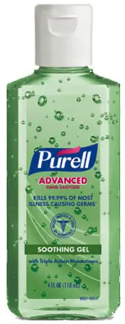 GOJO Purell Advanced Instant Hand Sanitizer with Aloe, 4 oz, Portable Flip Cap Bottle