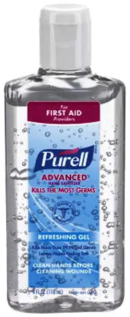 GOJO Purell Advanced Hand Sanitizer Gel, 4 oz, Portable Flip Cap Bottle