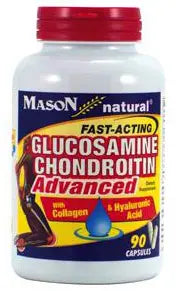 Mason Vitamins Glucosamine Chondroitin with Collagen and Hyaluronic Acid Capsules, 90 Count