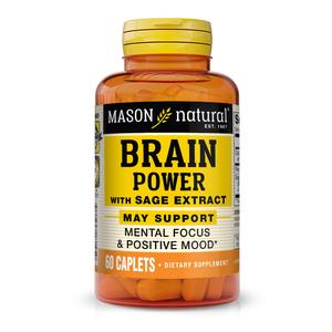 Mason Natural Brain Power with Sage Extract, 60 Caplets