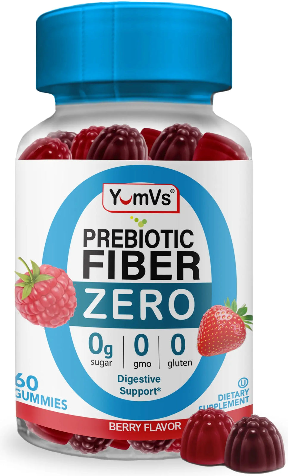 Geri-Care YumVs Prebiotic Fiber Zero Gummies, 60 Count