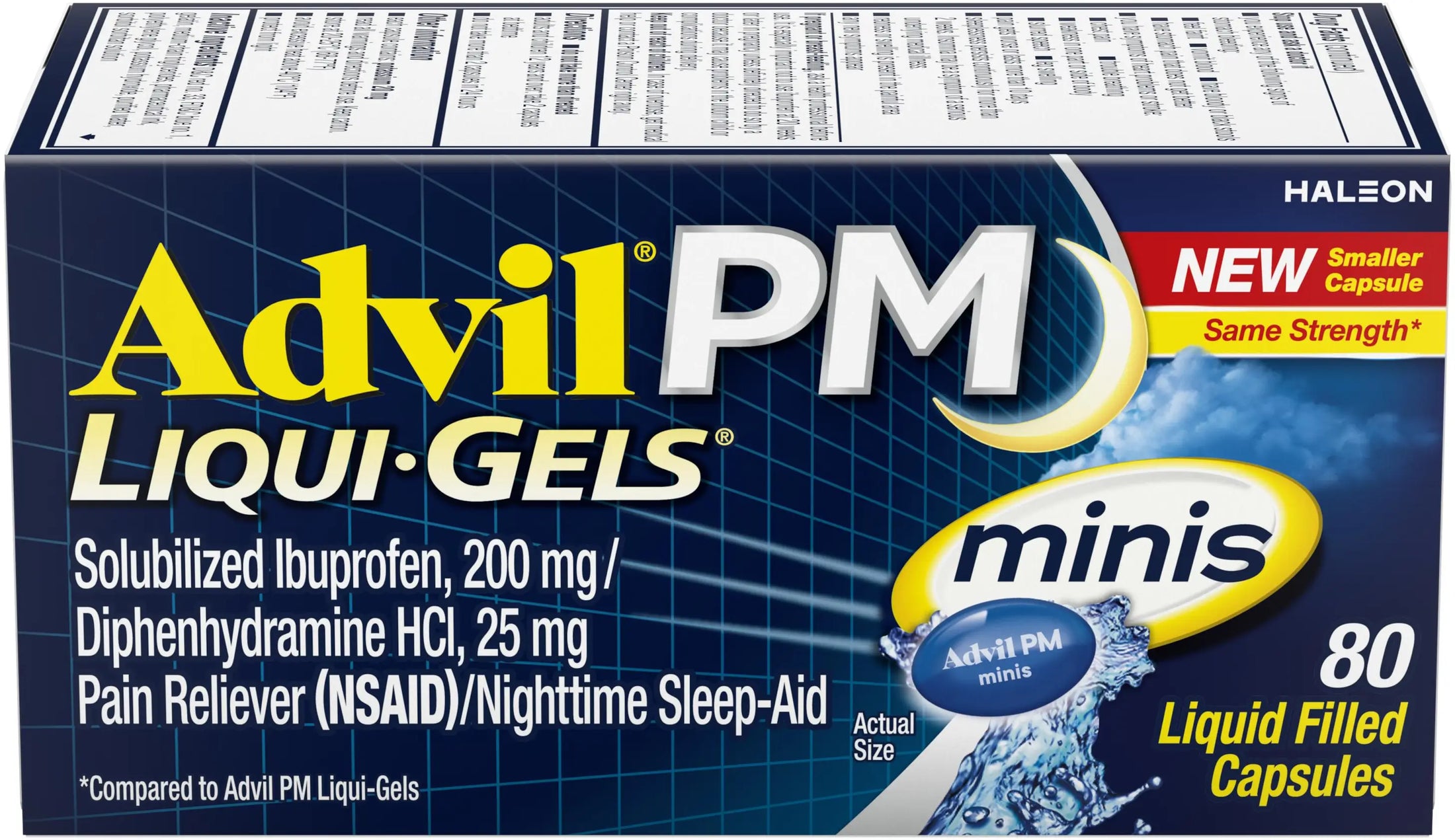 Advil PM Liqui-Gels Minis Pain Reliever and Nighttime Sleep Aid