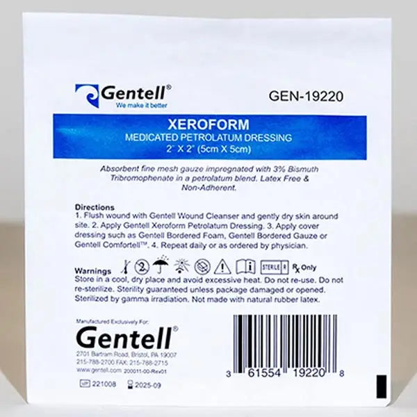 Gentell XeroForm Medicated Petrolatum Dressing