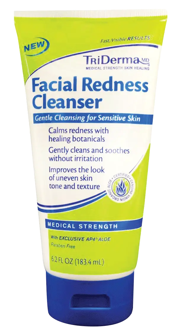 TriDerma Facial Redness Cleanser, 6.2 oz., Non-Comedogenic