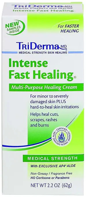 Genuine Virgin Aloe TriDerma® Intense Fast Healing Skin Cream, Fragrance-Free, 2.2 oz