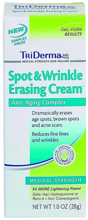 Genuine Virgin Aloe Corp Spot Wrinkle Erase Cream - Professional Strength Anti-Aging Complex