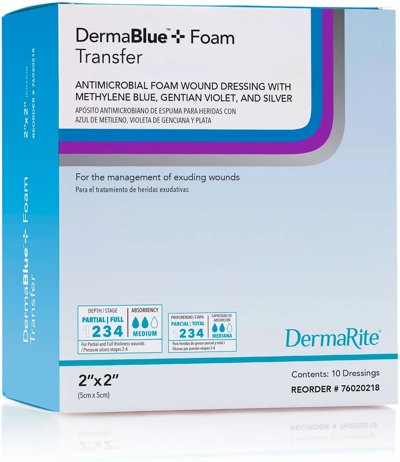 DermaRite Antimicrobial Foam Wound Dressing