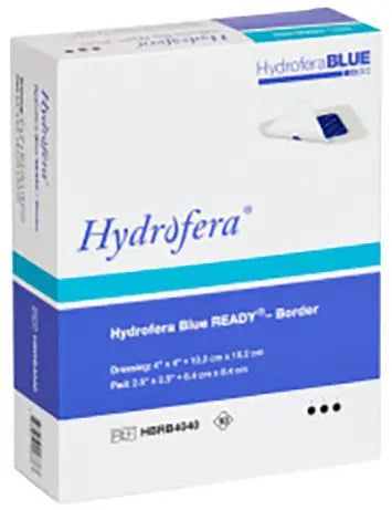 Hydrofera Blue Ready Border Antibacterial Foam Dressing 4x4in