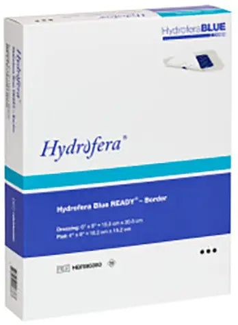 BSN Jobst Hydrofera Blue Ready Border Antibacterial Foam Dressing 6x8 in