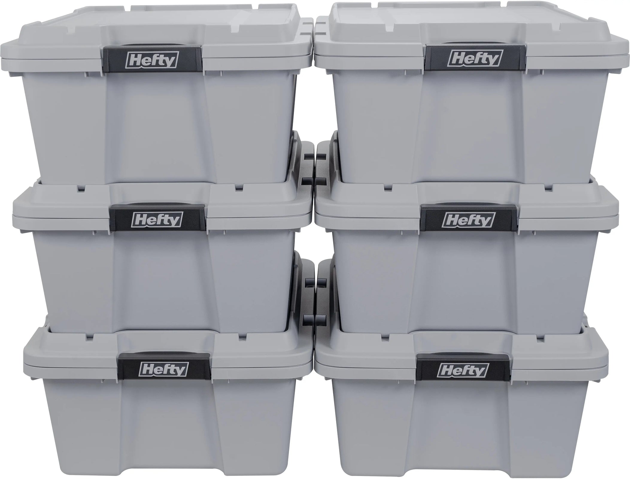 Hefty Hi-Rise Max Storage Container, 48 Qt, Gray