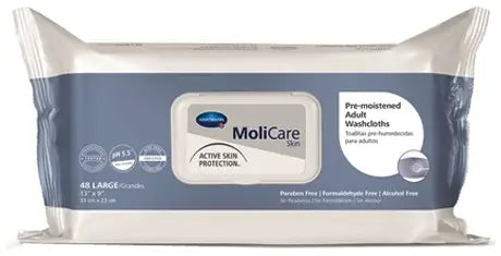 Hartmann MoliCare Skin Pre-Moistened Adult Washcloths 9" x 13"