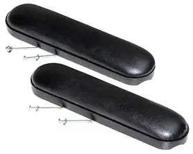 Invacare Action Desk Length Arm Pads with Screws, Black Vinyl Upholstery