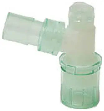 Intersurgical Double Swivel Elbow with Port - 15mm OD to 22mm OD