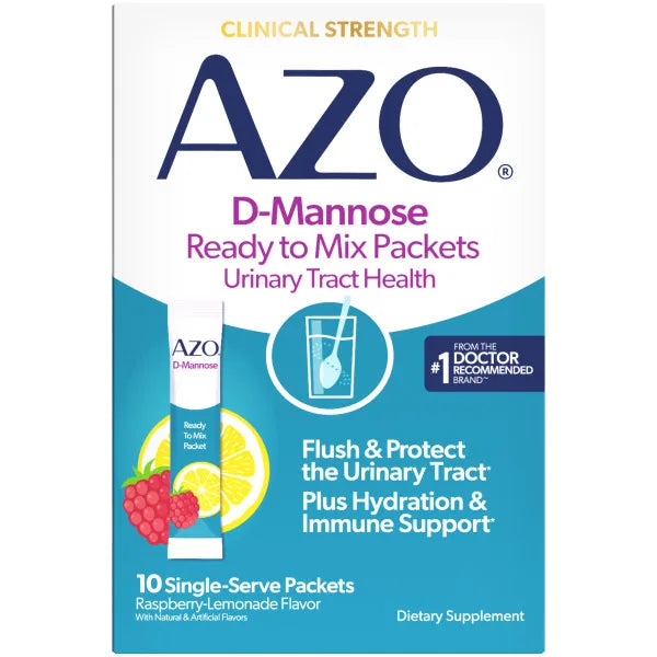 AZO D-Mannose Urinary Health Drink, Raspberry Lemonade