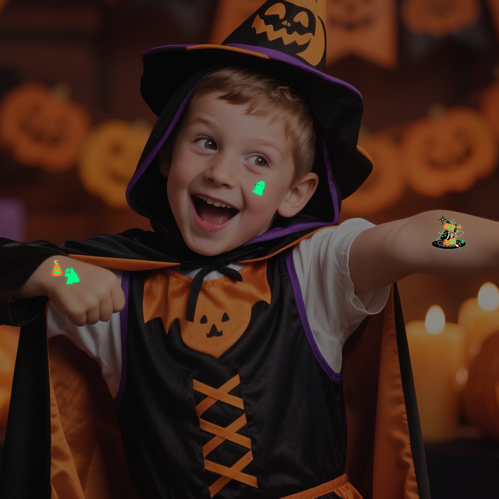WellBefore Glow-in-the-Dark Halloween Tattoos