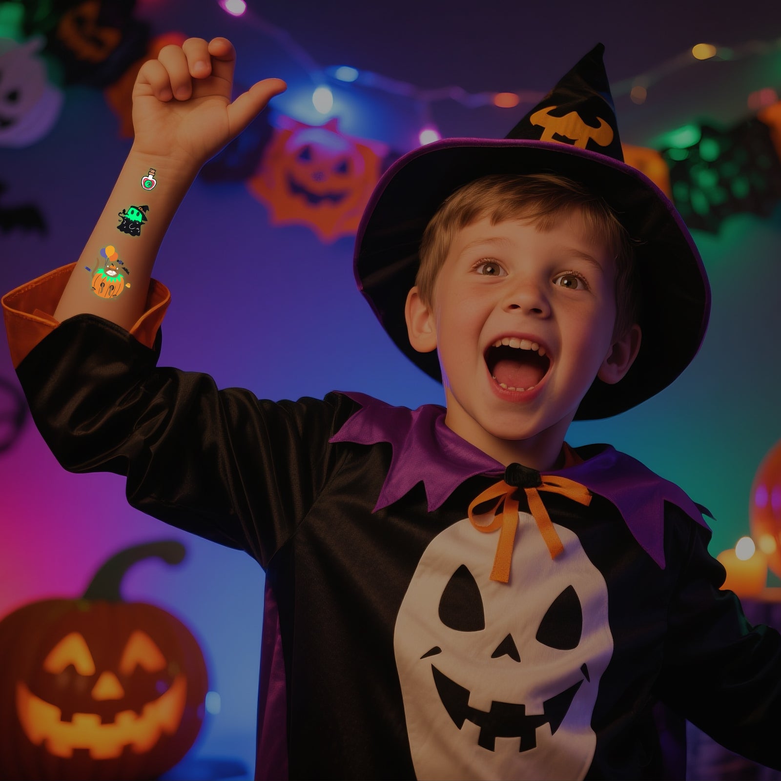 WellBefore Glow-in-the-Dark Halloween Tattoos