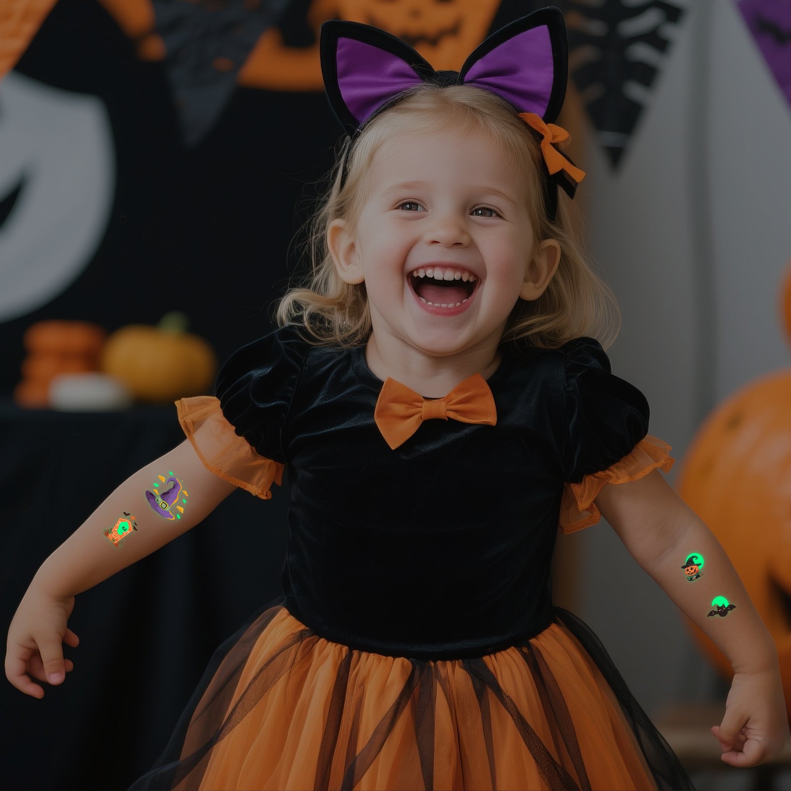 WellBefore Glow-in-the-Dark Halloween Tattoos