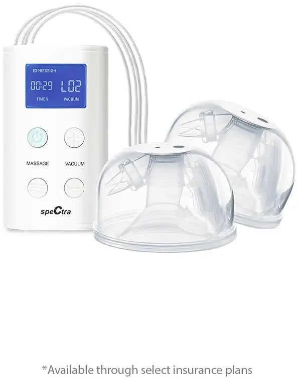 Spectra 9 Plus Breast Pump Portable with CaraCups Hands-Free Inserts Bundle, 24mm