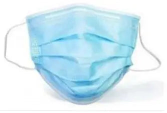 Pelv-Ice Disposable Medical Mask with Ear Loops, Blue (Box of 50)
