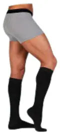 Juzo Dynamic Cotton for Men Knee-High Compression Stockings, Black