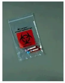 Biohazard ZipLock Bag, 9" x 12"