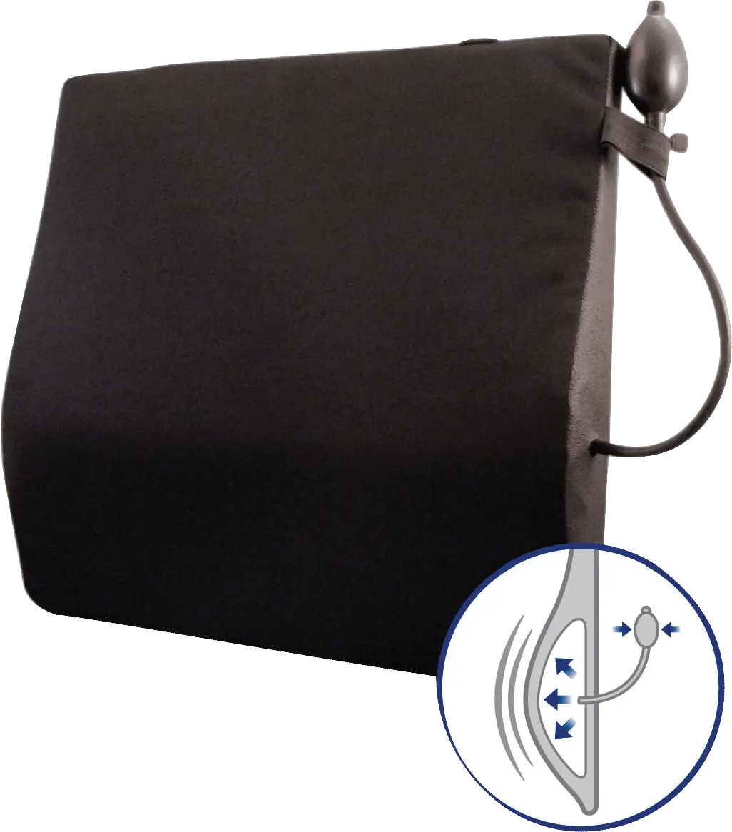 K2 Health Products Avir Wheelchair Back Cushion with Adjustable Lumbar Support, 16"