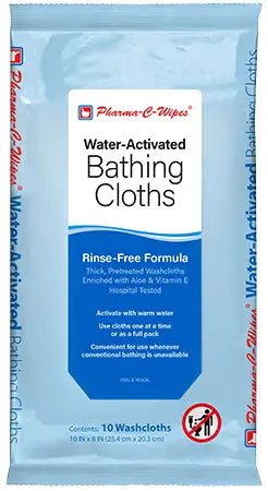 KLEEN TEST PRODUCTS Water Activated Bathing Cloth - Pack of 10