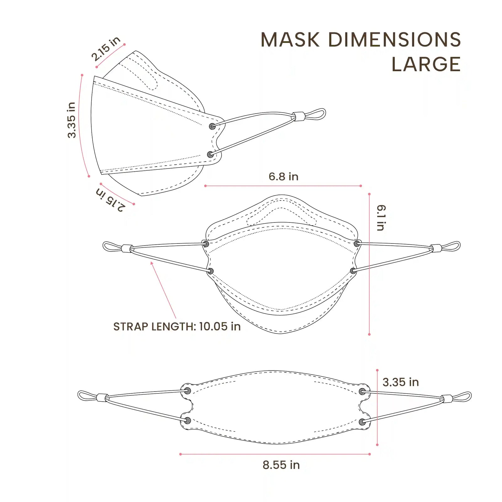 KN95 3D Face Mask | Comfort 3D Fit, Adjustable Ear Loops