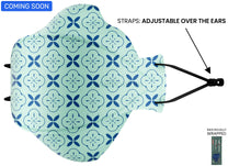 Adjustable Ear Loops / Regular / Aqua Bloom