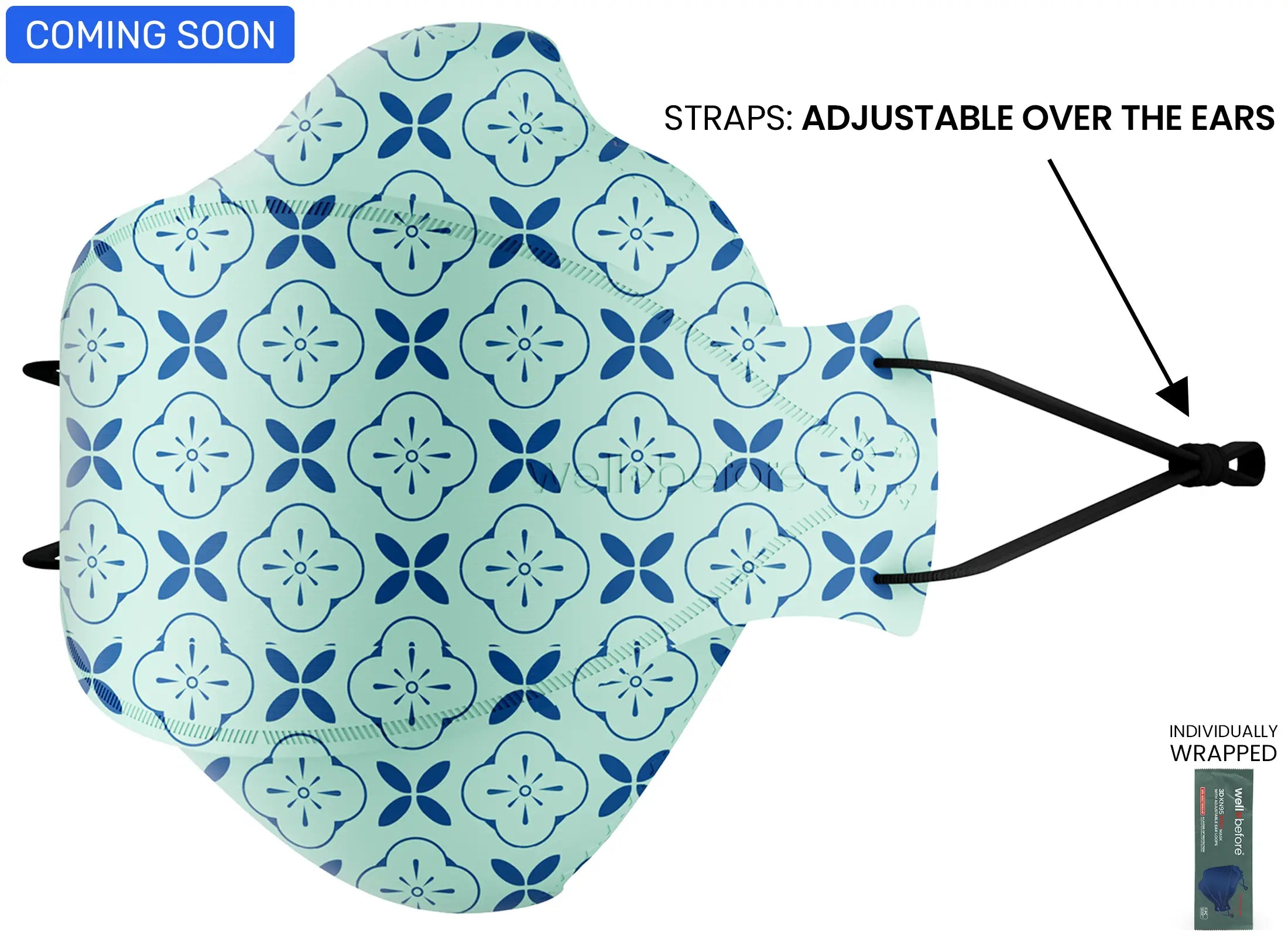 KN95 3D Pro Face Mask | Premium 3D Fit, Anti-fogging, Adjustable Ear Loops