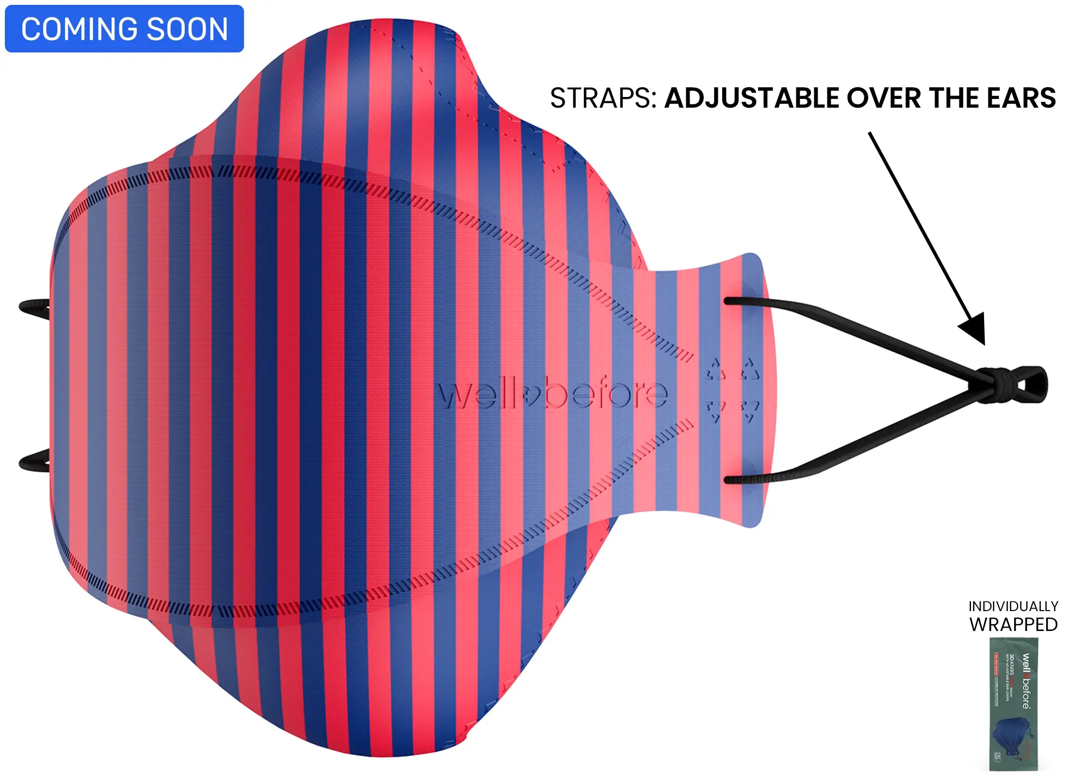 KN95 3D Pro Face Mask | Premium 3D Fit, Anti-fogging, Adjustable Ear Loops - Bag of 10