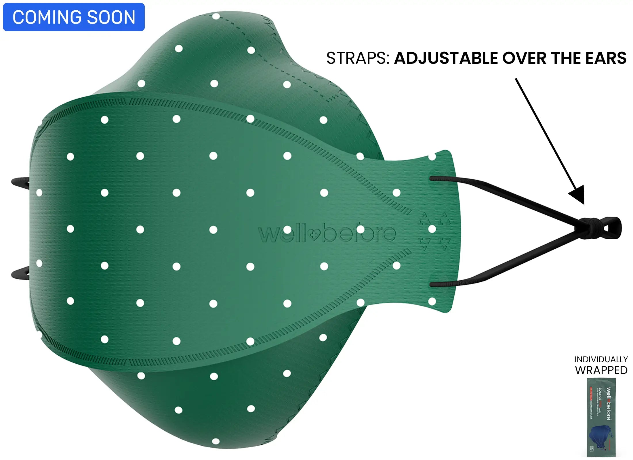 KN95 3D Pro Face Mask | Premium 3D Fit, Anti-fogging, Adjustable Ear Loops