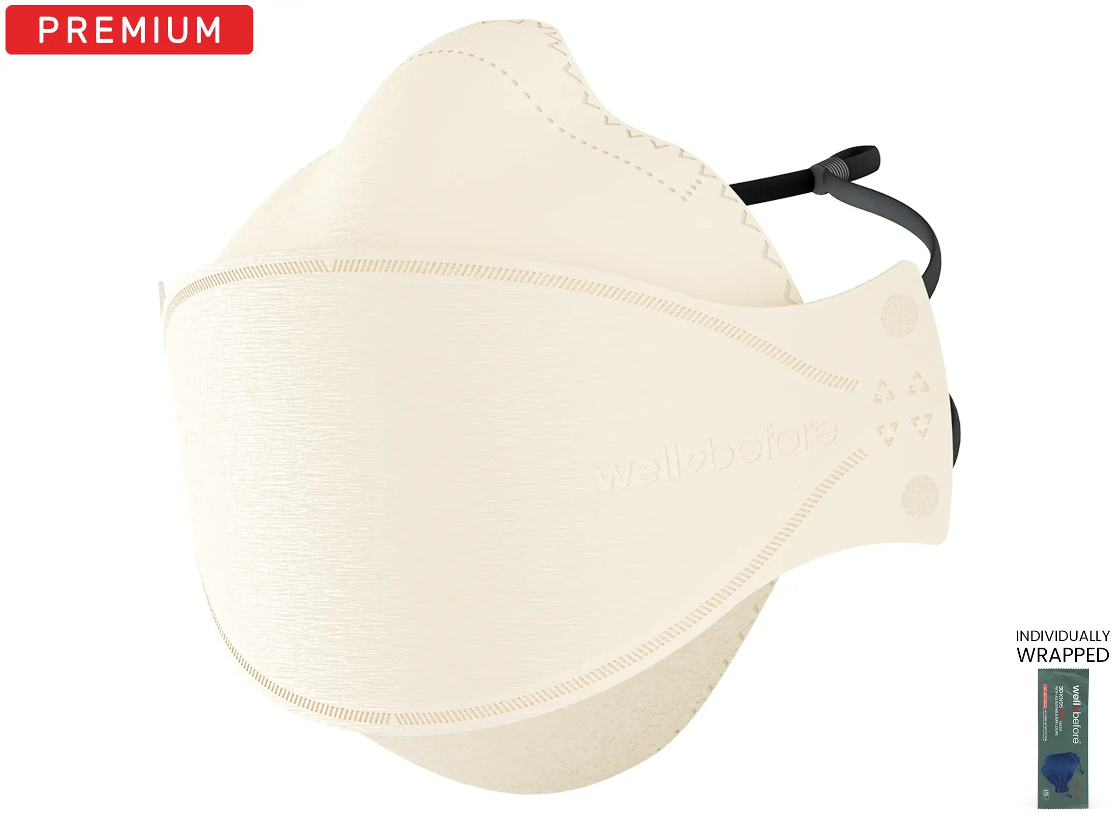 KN95 3D Pro Face Mask | Premium 3D Fit, Anti-fogging, Adjustable Ear Loops