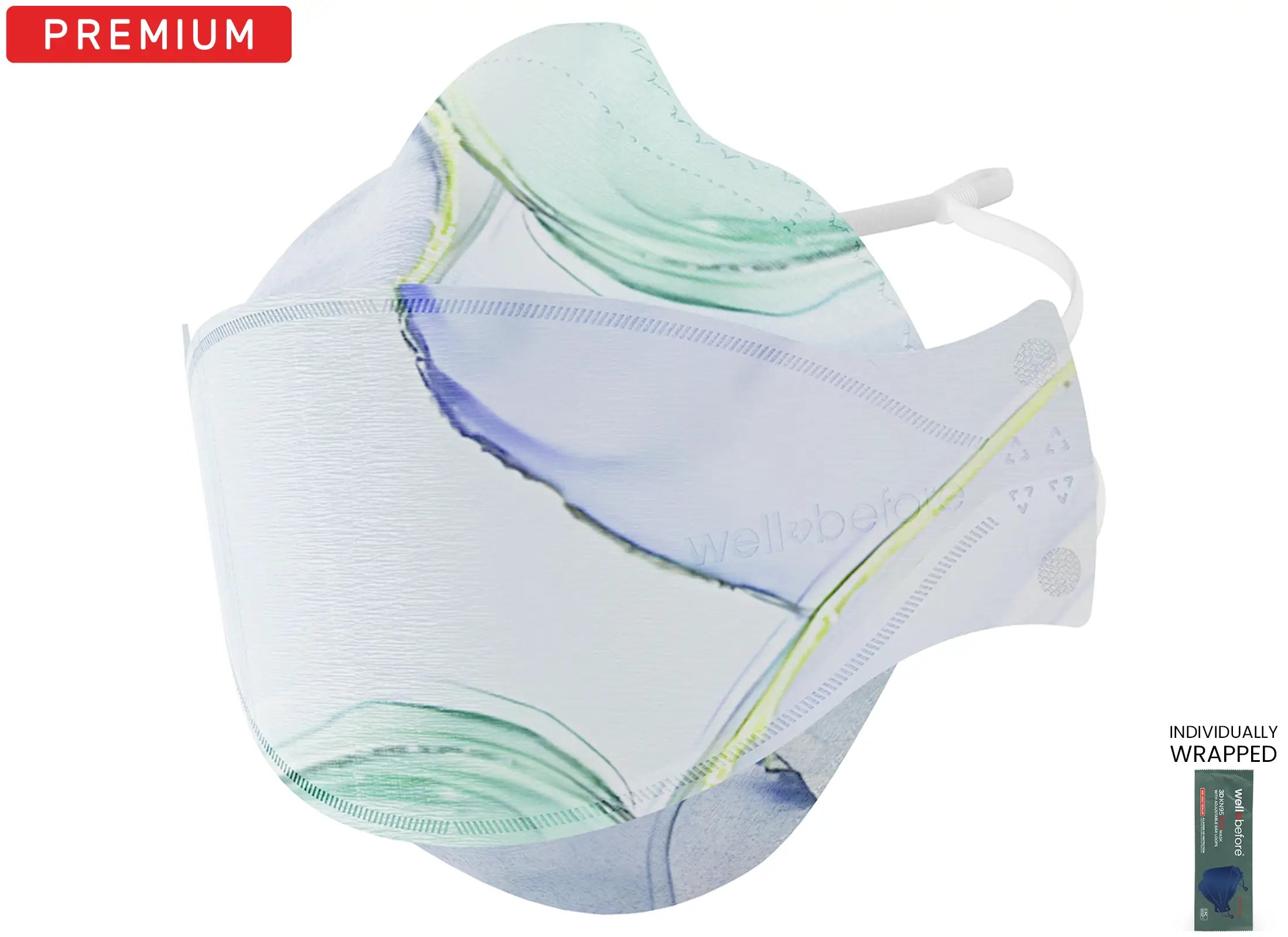 KN95 3D Pro Face Mask | Premium 3D Fit, Anti-fogging, Adjustable Ear Loops