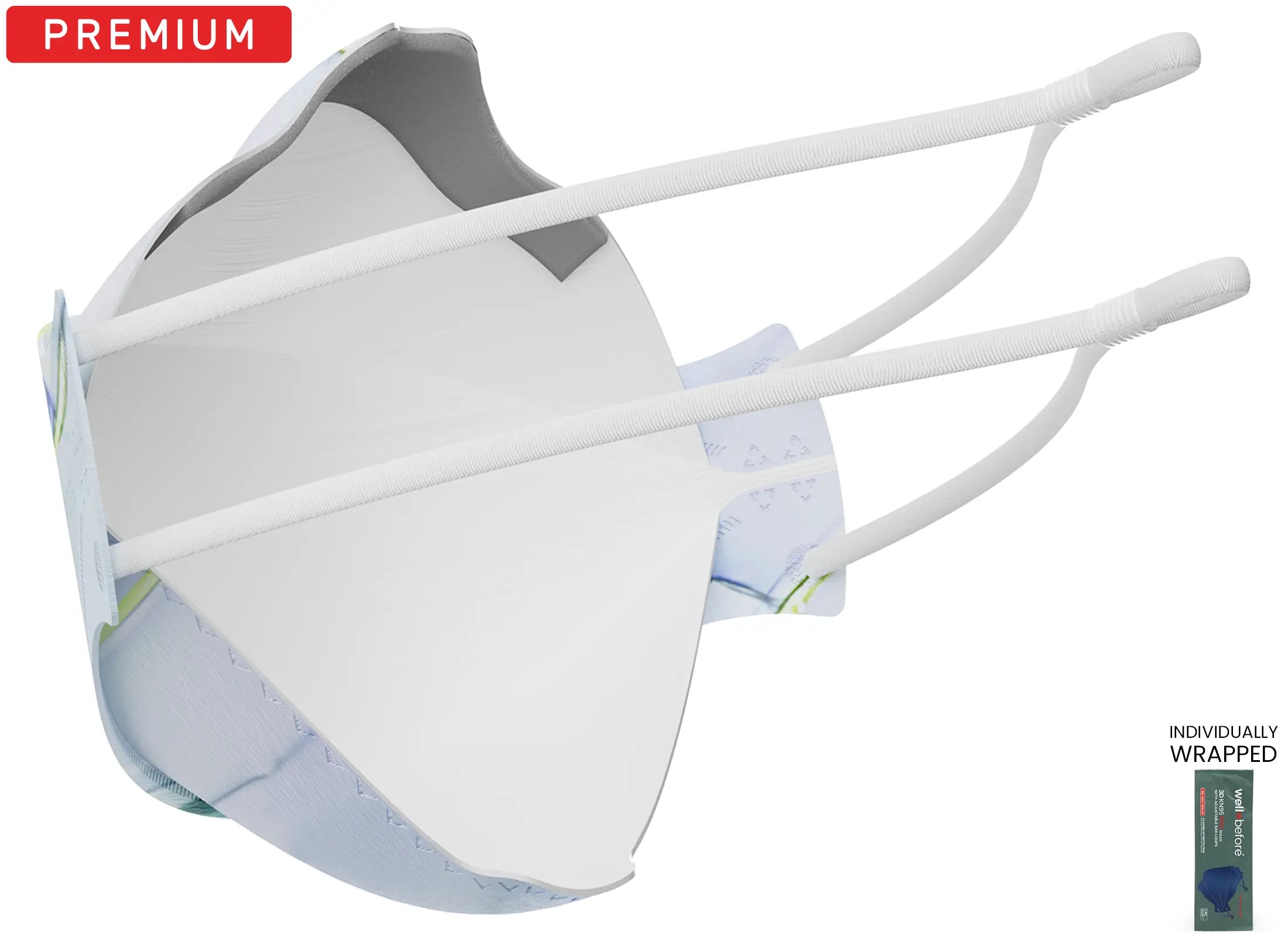 KN95 3D Pro Face Mask | Premium 3D Fit, Anti-fogging, Adjustable Ear Loops