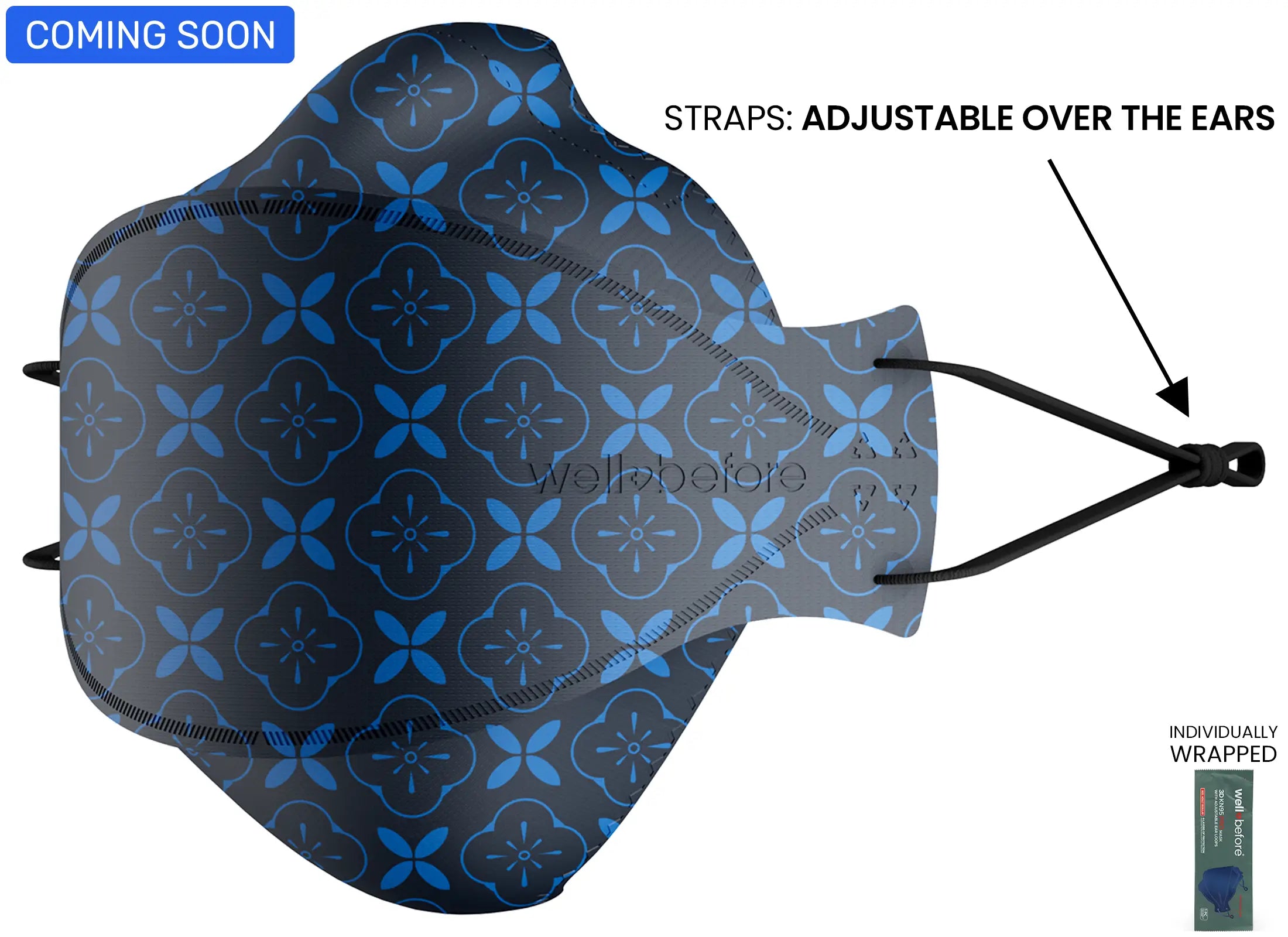 KN95 3D Pro Face Mask | Premium 3D Fit, Anti-fogging, Adjustable Ear Loops - Bag of 10