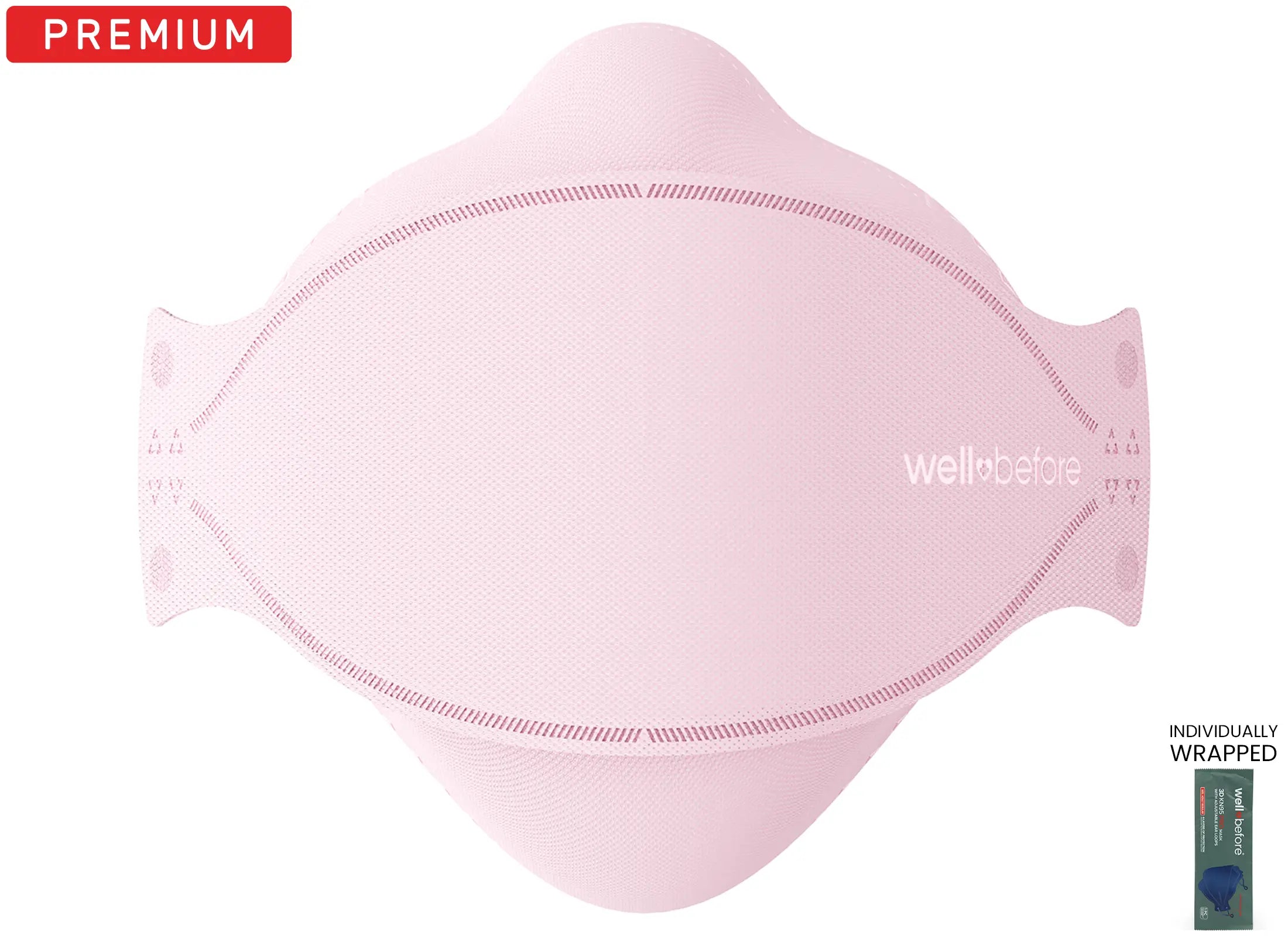 KN95 3D Pro Face Mask | Premium 3D Fit, Anti-fogging, Adjustable Ear Loops