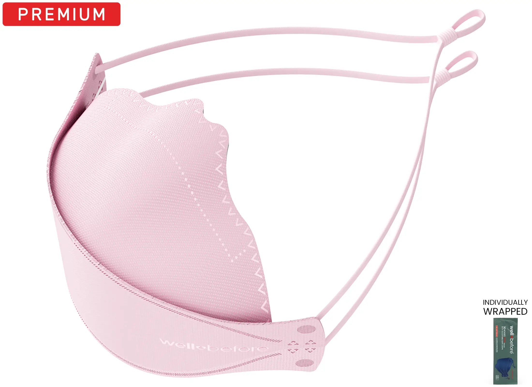 KN95 3D Pro Face Mask | Premium 3D Fit, Anti-fogging, Adjustable Ear Loops