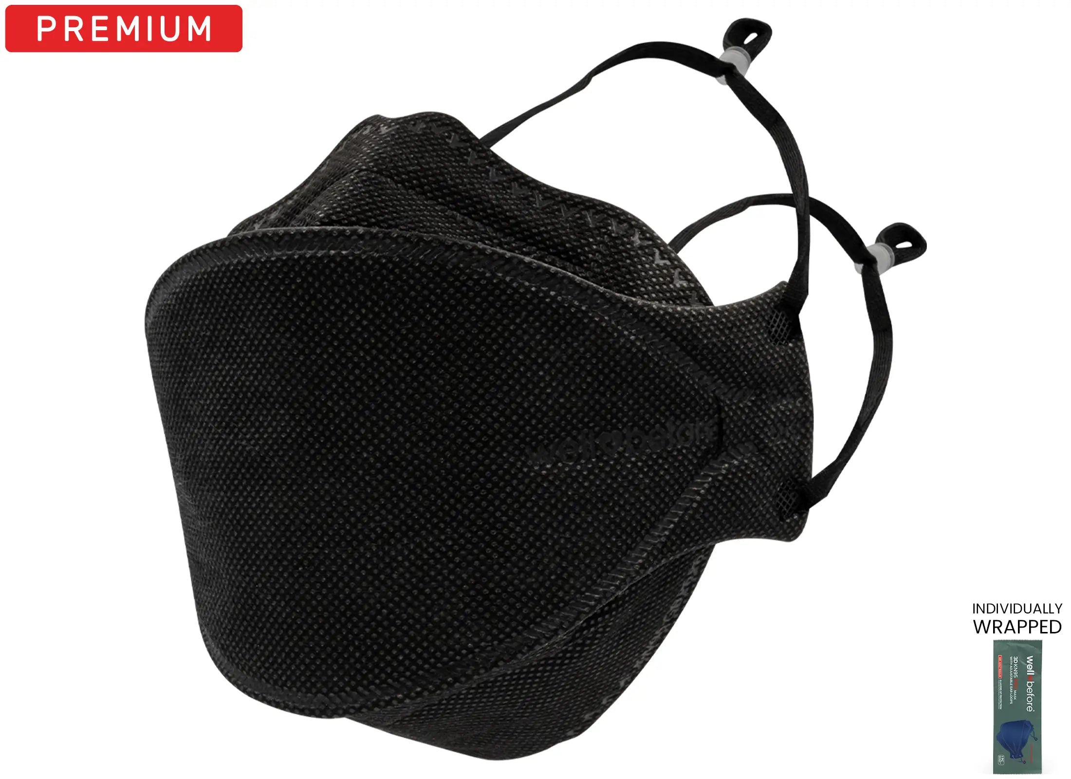 KN95 3D Pro Face Mask | Premium 3D Fit, Anti-fogging, Adjustable Ear Loops