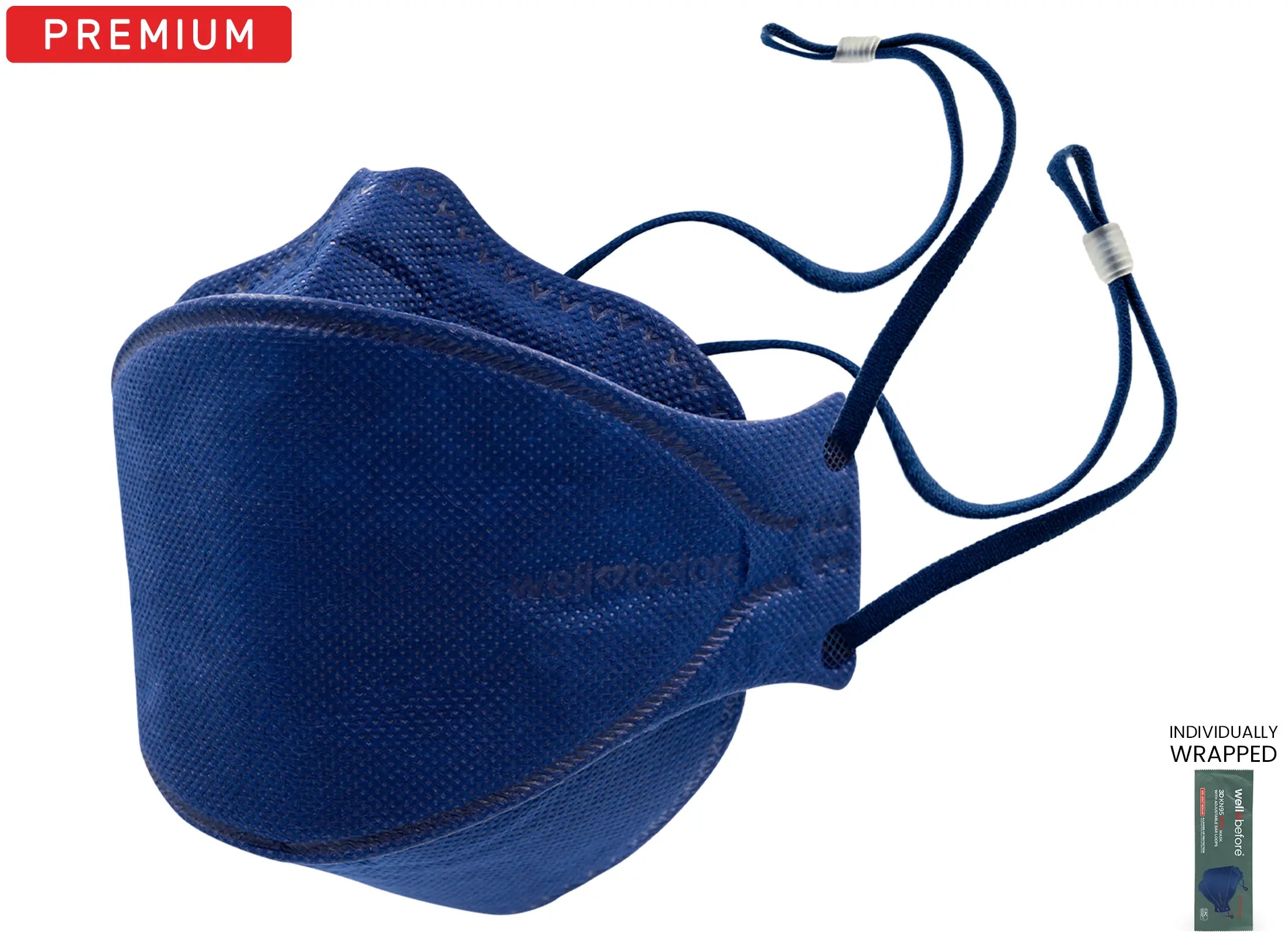 KN95 3D Pro Face Mask | Premium 3D Fit, Anti-fogging, Adjustable Ear Loops