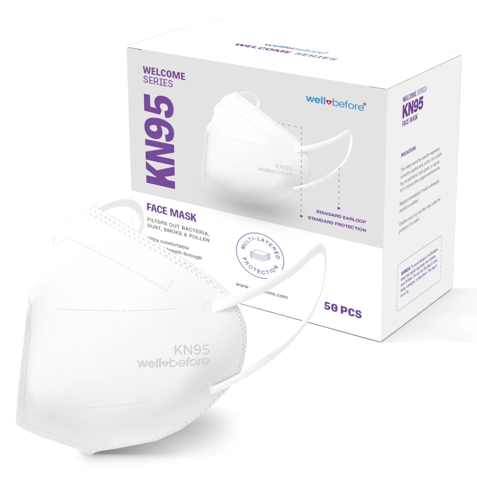 KN95 Mask Welcome Series Face Mask - 50pcs/box