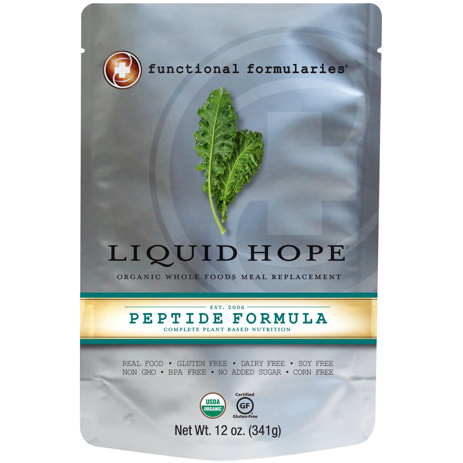 Nutritional Medicinals Liquid Hope Peptide Supplemental Formula, 12 oz