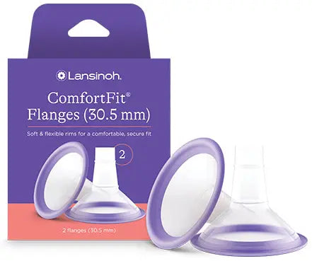 Lansinoh ComfortFit Breast Pump Flanges, 30.5mm, 2-Pack