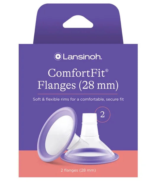 Lansinoh ComfortFit Breast Pump Flanges, 28 mm, 2 Pack